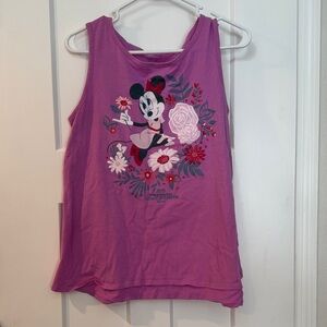 Disney Minnie Mouse Purple Floral Tank Top